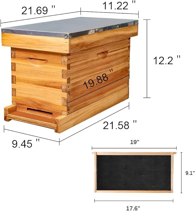 Beehive Frame Wax - Otomatik Beslemeli 5 Çerçeveli Arı Kovanı