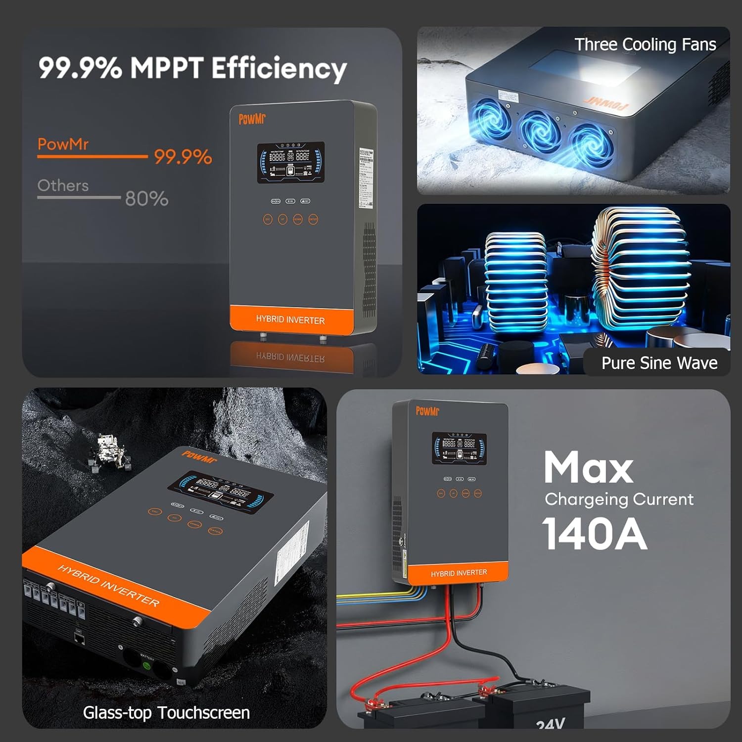 PowMr USA 4000W 24V Hibrit Gün - Farming Tools For Agriculture incelemesi ve fiyatı