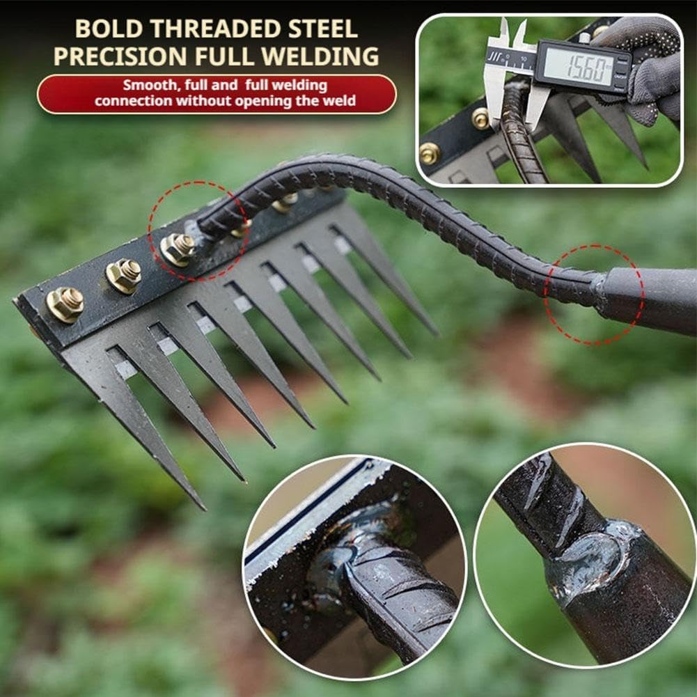 5/6/7/8 diş Metal tırmık bahçe - Farming Tools For Agriculture incelemesi ve fiyatı