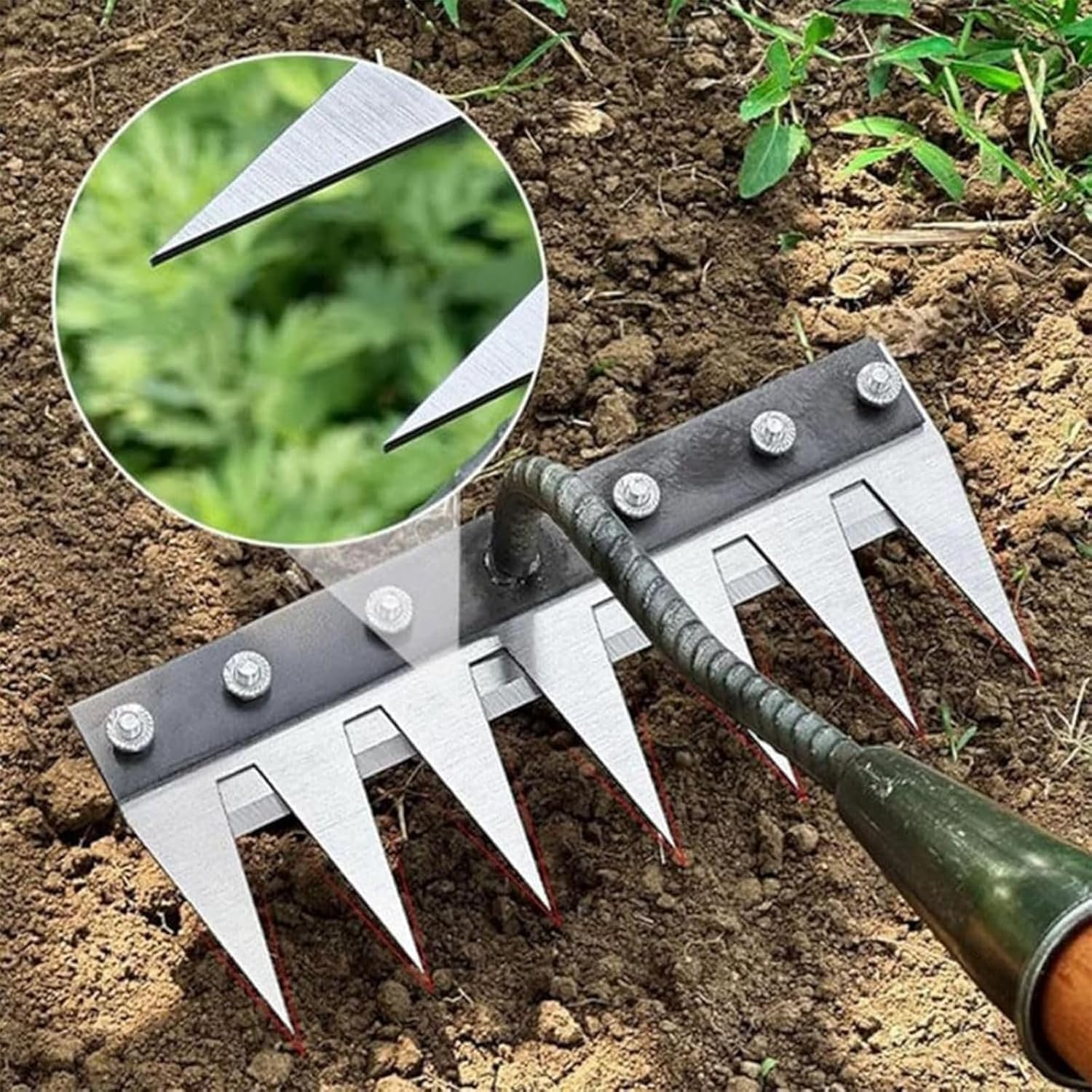 5/6/7/8 diş Metal tırmık bahçe - Farming Tools For Agriculture incelemesi ve fiyatı