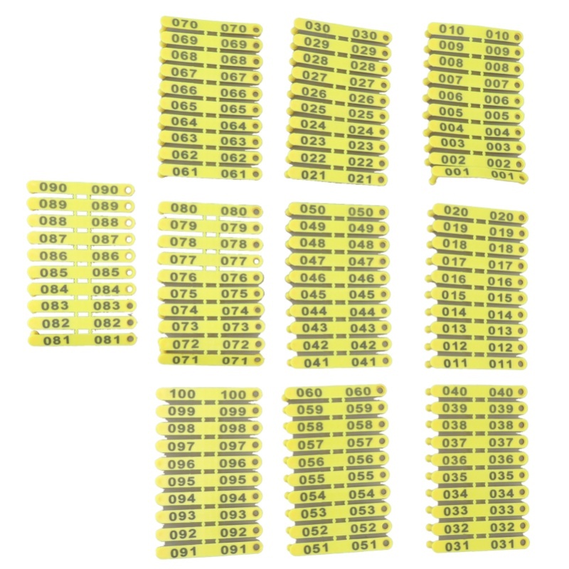 100 adet 001-100 numaralı plas - Livestock Ear Tag incelemesi ve fiyatı